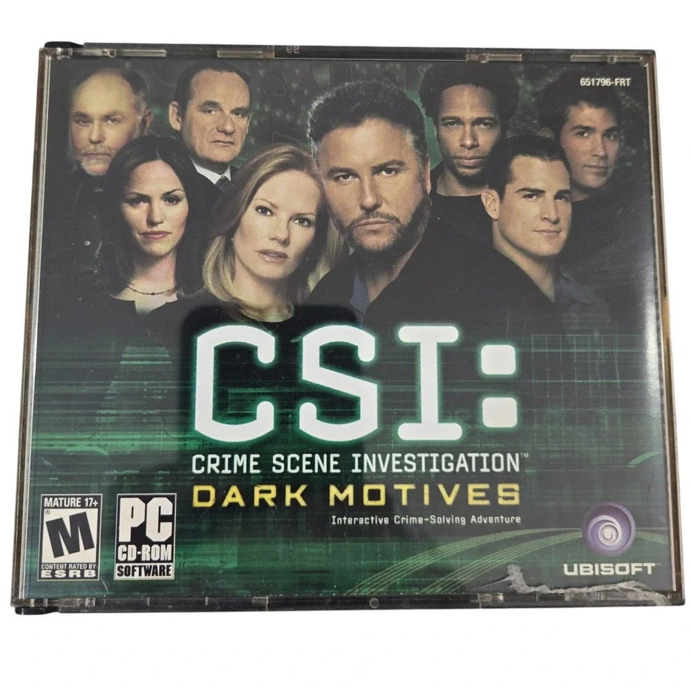 CSI Dark Motives PC Game Vintage 2004 CD-ROM‎ Complete 3 Disc Set Manual Ubisoft